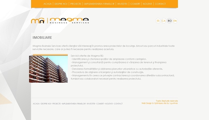 Creare site de prezentare firma - Magma - layout site, proiecte.jpg